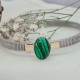 PULSERA ACERO Y ORO MALAQUITA VERDE